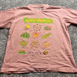 Bonnaroo T Shirt Mens L Music Festival 2025 Graphic Vintage Style Pink Cotton